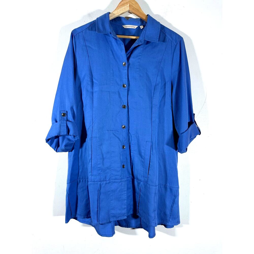 SOFT SURROUNDINGS‎ Linen button down tunic top Womans Large Classic Capsule